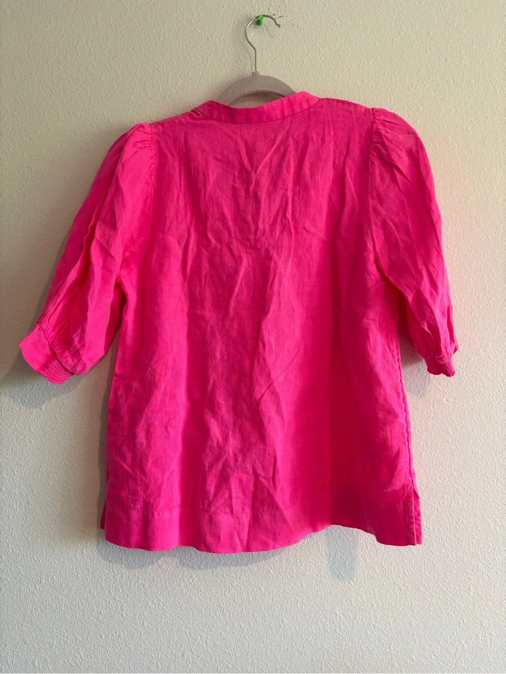 NWT Lilly Pulitzer Mialeigh Top 100% Linen Women’s 0 Passionfruit Pink
